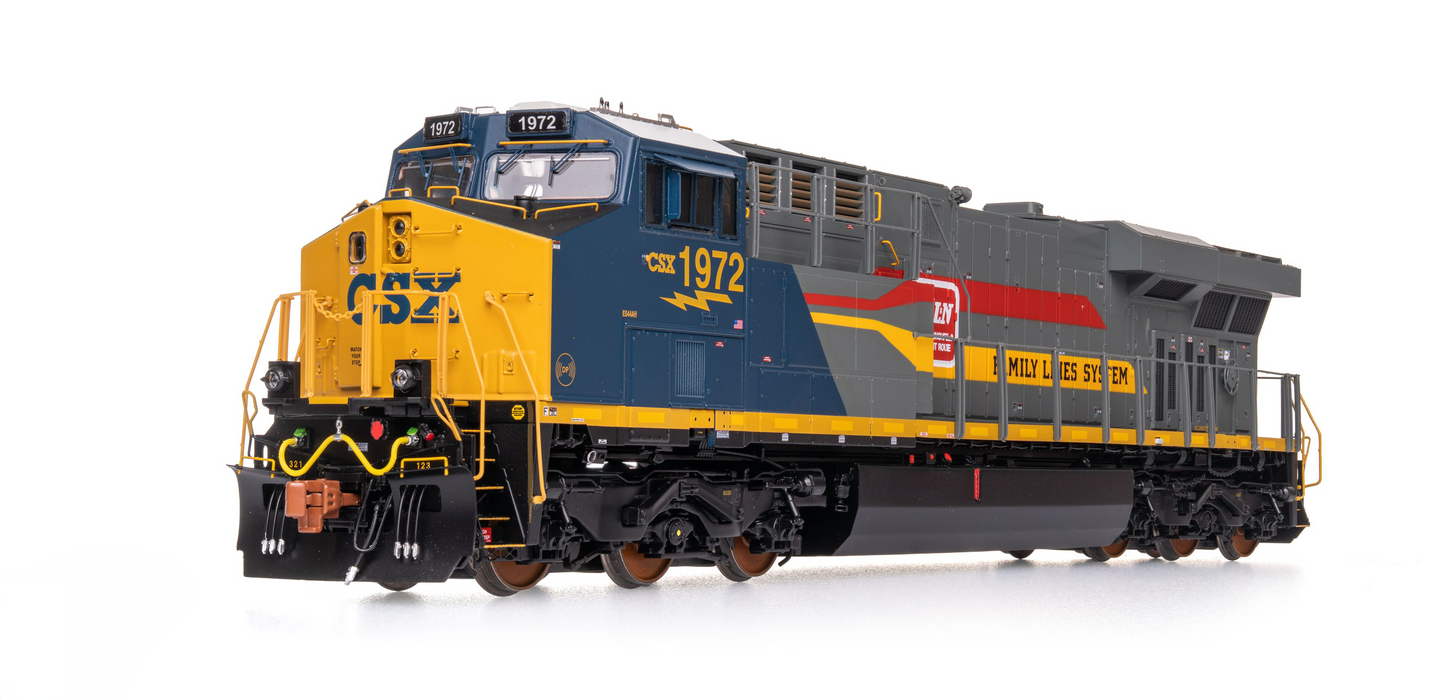 ScaleTrains Rivet HO Scale GE ES44AH GEVo SCL and L&N Heritage CSX 1972
