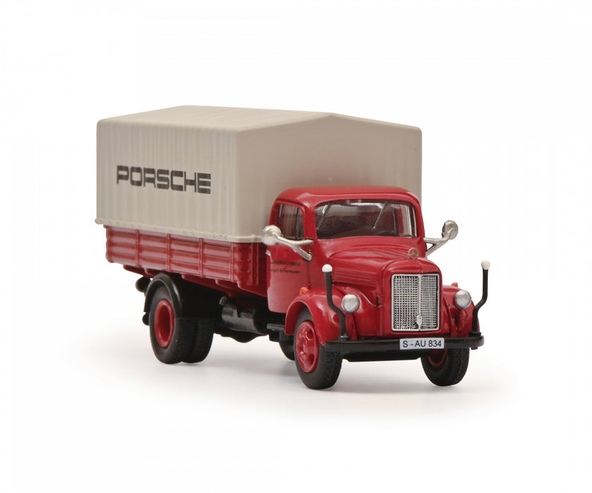Schuco 452667800 HO Scale (1:87) Mercedes Benz L3500 Truck - Porsche