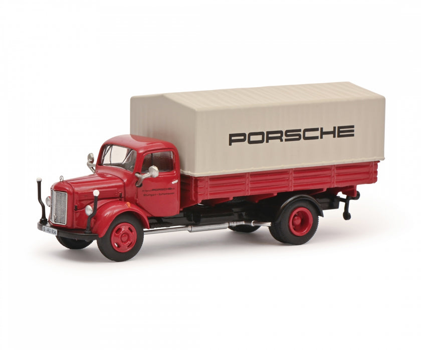 Schuco 452667800 HO Scale (1:87) Mercedes Benz L3500 Truck - Porsche