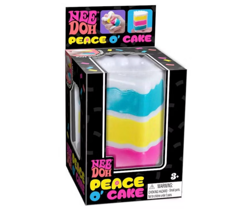 Schylling NeeDoh® Peace O' Cake Sensory (Color Chosen at Random)