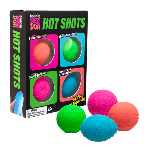 Schylling Teenie NeeDoh® Hot Shots Sensory Toy (4 Pack)