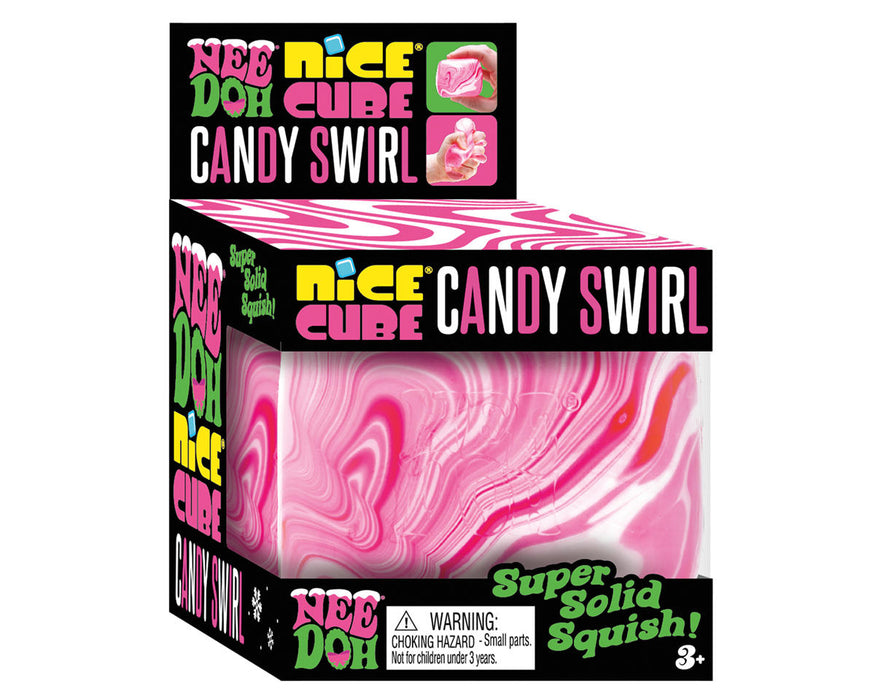 Schylling NeeDoh® Nice Cube Candy Swirl Sensory Toy (Color Chosen at Random)