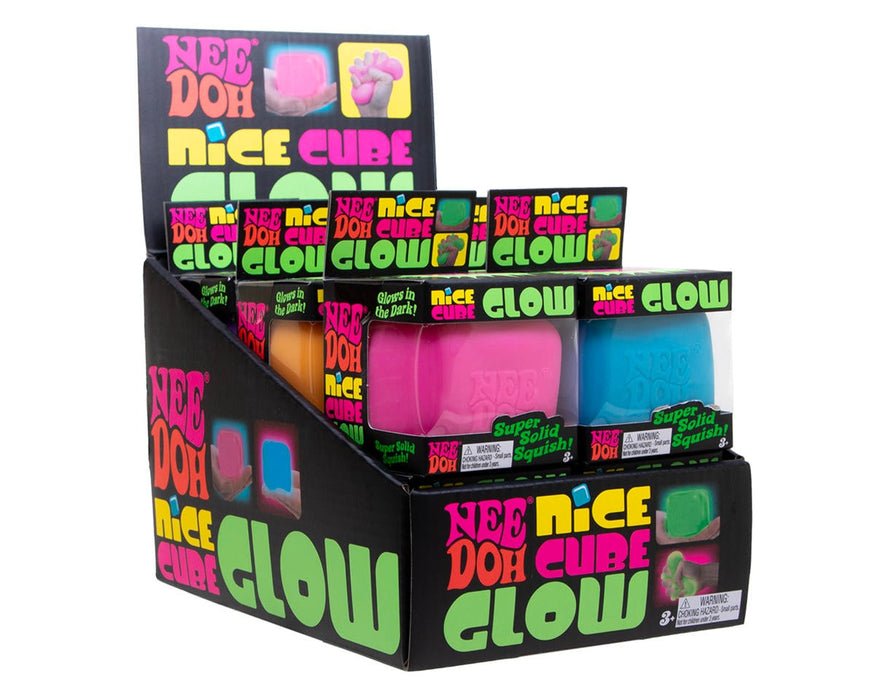 Schylling NeeDoh® Nice Cube Glow Sensory Toy (Color Chosen at Random)