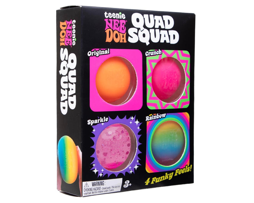 Schylling Teenie NeeDoh® Quad Squad Sensory Toy (4 Pack)