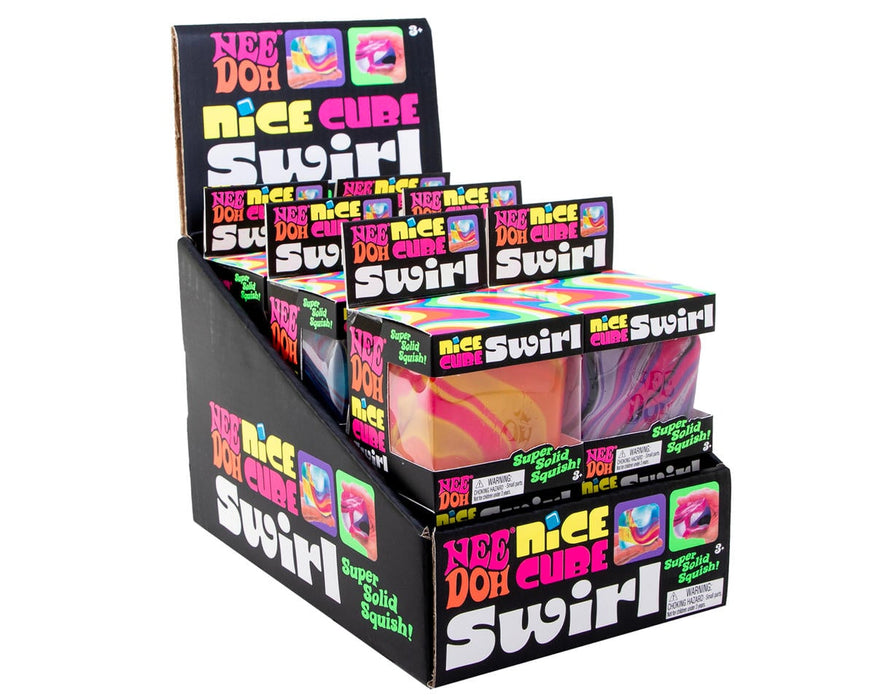 Schylling NeeDoh® Nice Cube Swirl Sensory Toy (Color Chosen at Random)