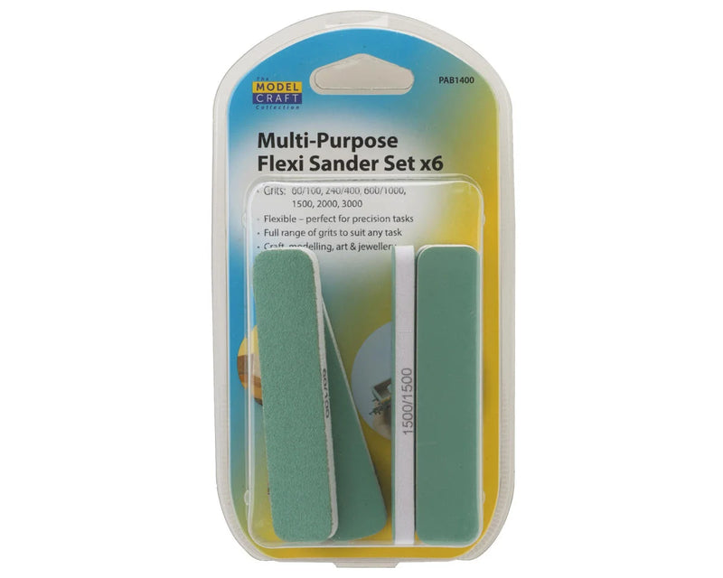 Shesto Limited PAB1400 Model Craft Multi-Purpose Flexi Sanding Stick Set (6 Pack)