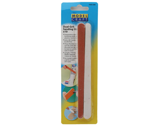 Shesto Limited PAB1500 Model Craft 80/240 Grit Dual-Grit Sanding Sticks Set (10 Pack)