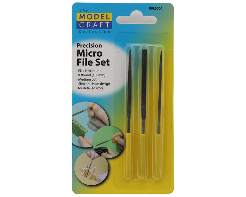 Shesto Limited PFL6000 Model Craft Medium Cut Precision Micro File Set (3 Pack)
