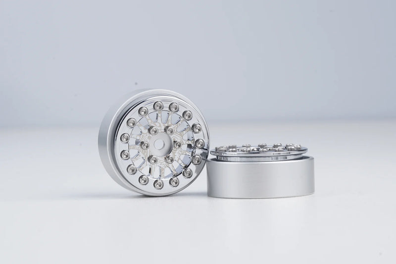Shift RCS Chrome Plated with Phantom Laser Etching 1.0" Beadlock Wheels (1 Pair)