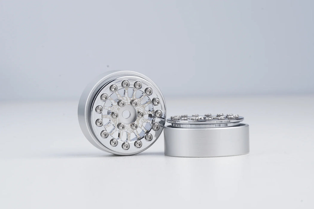 Shift RCS Chrome Plated with Phantom Laser Etching 1.0" Beadlock Wheels (1 Pair)