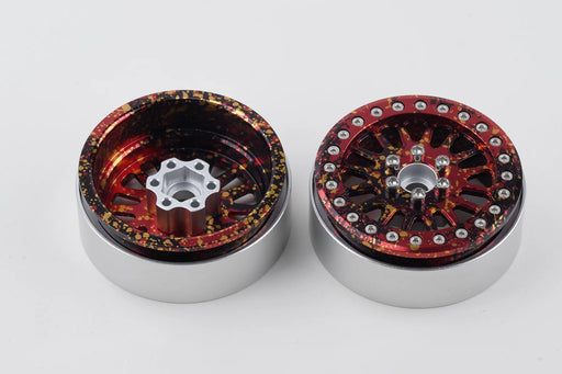 Shift RCS Red Splatter MAVERICK 2.2" Beadlock Wheels (1 Pair)
