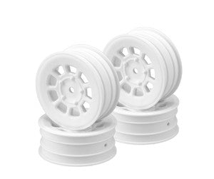 J Concepts 3397W White 9 Shot 2.2" Front Buggy Wheels with 12mm Hex 4 Pack