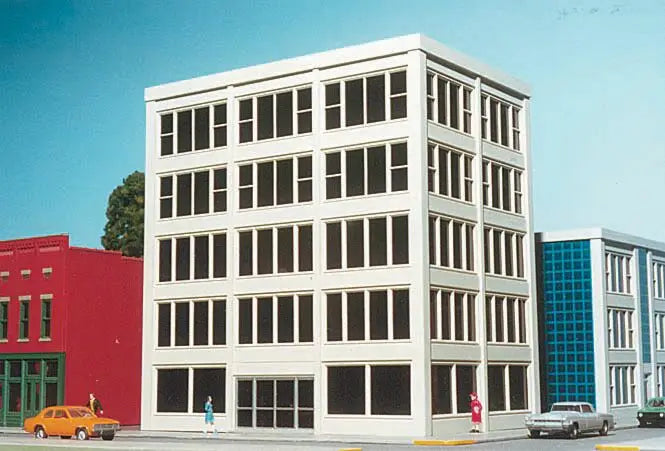 Smalltown USA 699-6027 HO Scale Talltown Building Kit - Vicky's 5 Story Office with Store