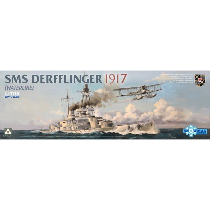 Snowman Model/Takom SP-7039 1/700 SMS Derfflinger 1917 Waterline Model Ship Kit