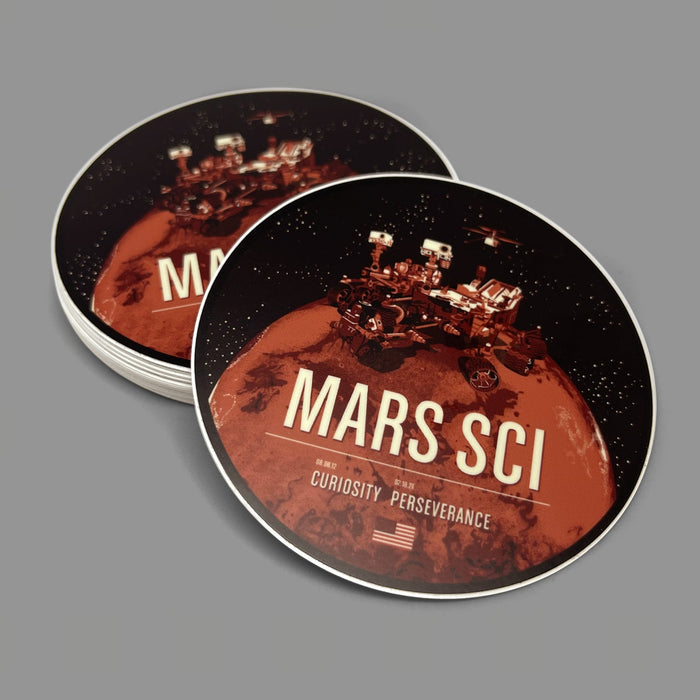 Chop Shop Studio Mars Science Sticker from the Historic Robotic Spacecraft Series