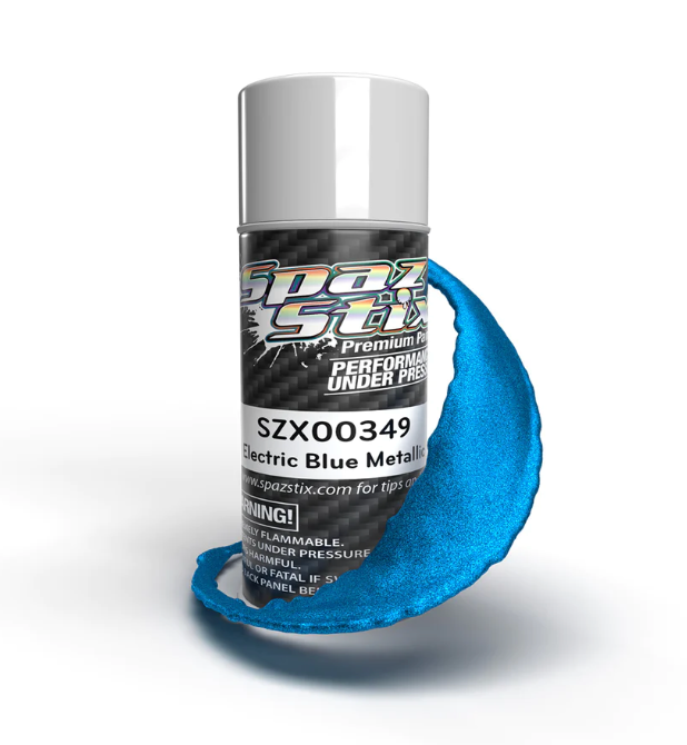Spaz Stix 00349 Electric Blue Metallic Spray Paint 3.5oz — White Rose