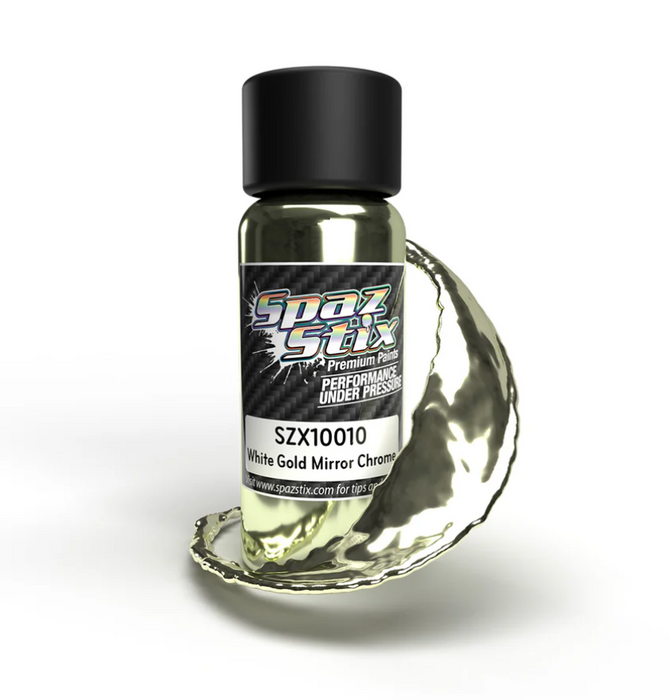 Spaz Stix 10010 Gold Mirror Chrome Airbrush Ready Paint, 2oz Bottle