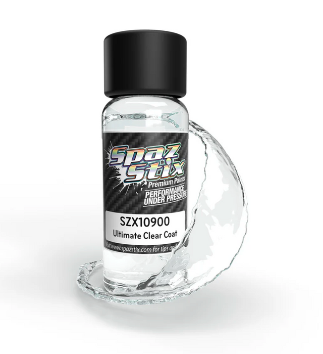 Spaz Stix 10900 Ultimate Clear Coat for Mirror Chrome, Airbrush Ready Paint, 2oz Bottle