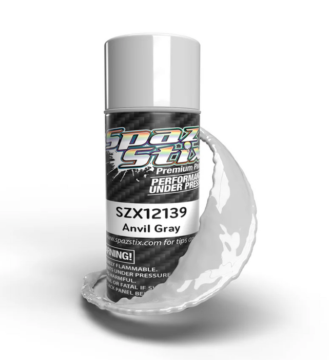 Spaz Stix 12139 Anvil Gray Paint 3.5oz Spray