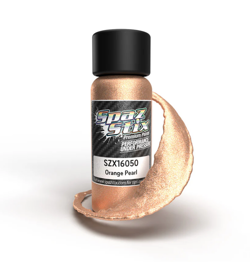 Spaz Stix 16050 Orange Pearl Airbrush Ready Paint, 2oz Bottle