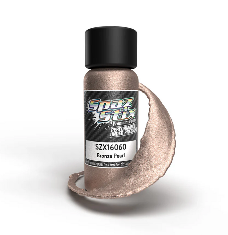 Spaz Stix 16060 Bronze Pearl Airbrush Ready Paint, 2oz Bottle