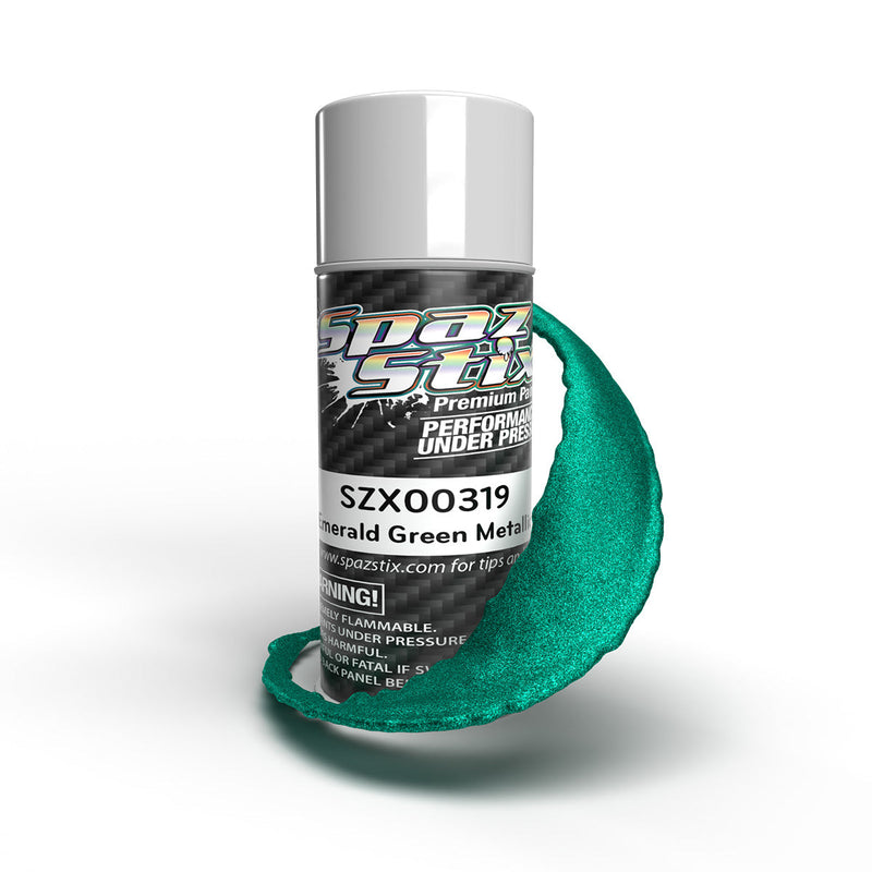 Spaz Stix SZX00319 Emerald Green Metallic 3.5oz RC Spray Paint