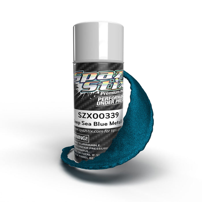 Spaz Stix SZX00339 Deep Sea Blue Metallic 3.5oz RC Spray Paint