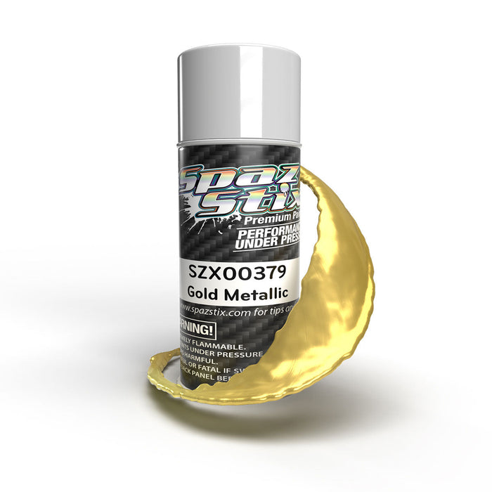 Spaz Stix SZX00379 Gold Metallic Aerosol Paint 3.5oz Can