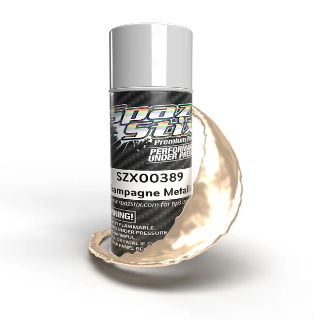 Spaz Stix SZX00389 Champagne Metallic Aerosol Paint 3.5oz Can