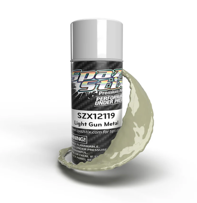 Spaz Stix SZX12119 Light Gunmetal Aerosol Paint 3.5oz Can
