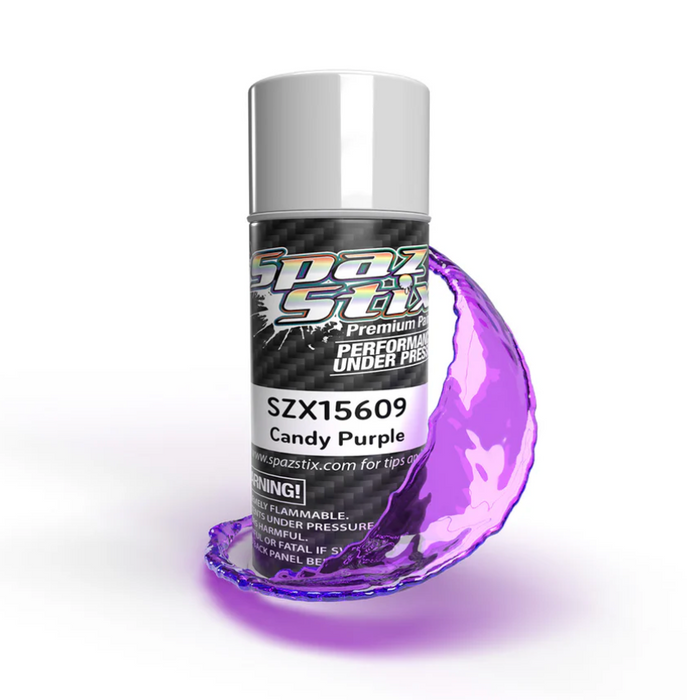 Spaz Stix SZX15609 Candy Purple Aerosol Paint 3.5oz Can