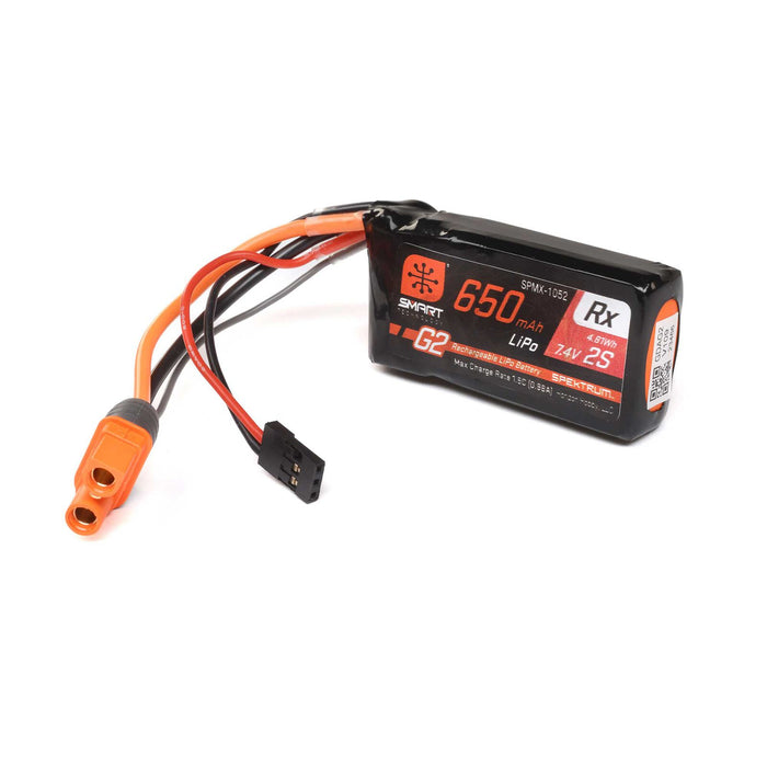 Spektrum 1052 650 mAh 2s 15c Smart Receiver Battery IC3