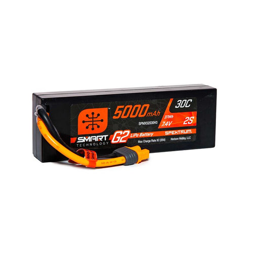 Spektrum SPMX52S30H3 5000mAh 2S 7.4V G2 Smart Battery 30c Hard Case
