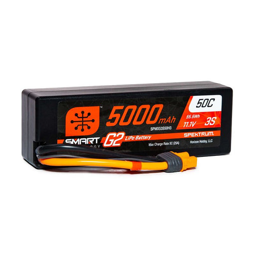 Spektrum SPMX53S50H3 5000mAh 3S 11.1V 50C SMART G2 LiPo Battery with IC5/EC5