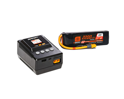 Spektrum SPMXPSA400 Smart Powerstage Air Bundle: G2 2200mAh 3S LiPo IC3 & S155 Charger