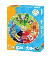 Springbok 33-03011 Carbonated Colors 500 Piece Round Puzzle