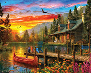 Springbok 33-15520 Cabin Evening Sunset 1500 Piece Puzzle