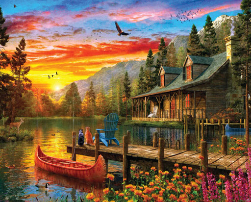 Springbok 33-15520 Cabin Evening Sunset 1500 Piece Puzzle