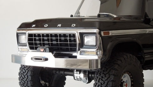SSD RC 233 Chrome Winch Bumper for TRX-4 Bronco