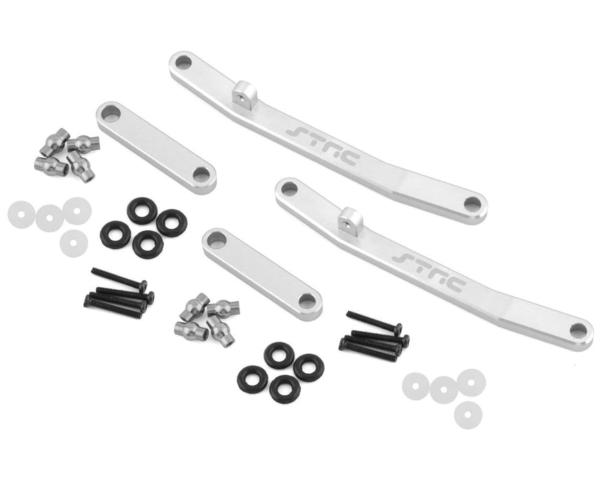 ST Racing Concepts SPTSTA204002S Silver Front and Rear Aluminum Steering Linkage Kit for Axial AX24