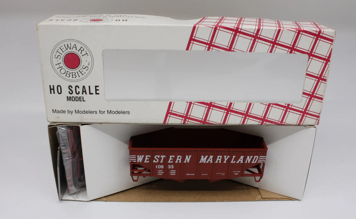 Stewart 10107 HO Scale 55 Ton Fish Belly Hopper Kit Western Maryland WM 10933 - NOS