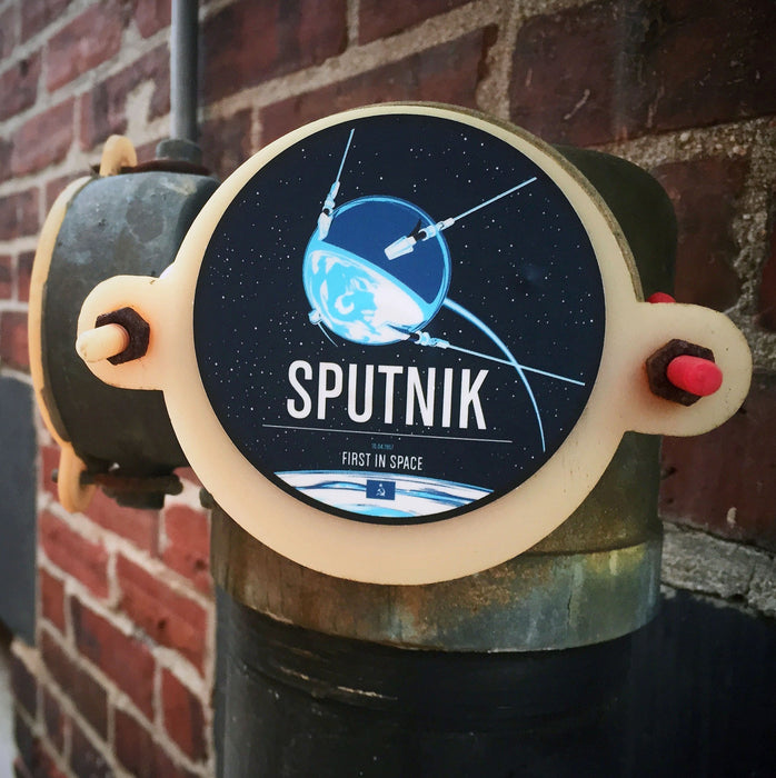 Chop Shop Studio Sputnik Sticker from the Historic Robotic Spacecraft Series