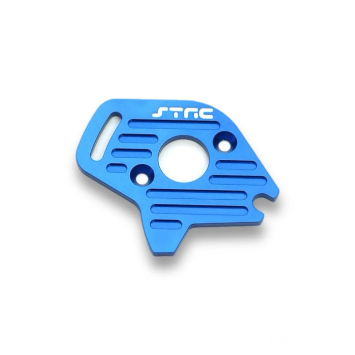 STRC SPTST6890B CNC Machined Blue Aluminum Finned Heat Sink Motor Plate Slash 4x4, Hoss, Stampede 4x4 and Rustler 4x4