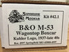 Sunshine Models 42.1 HO Scale B&O M-53 Wagontop Boxcar Resin Kit - NOS (Kuhler 1937-Late 40s)