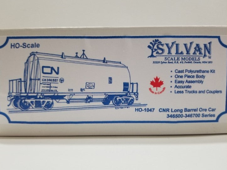Sylvan Scale Models 1047 HO Scale CNR Long Barrel Ore Car Resin Kit - NOS