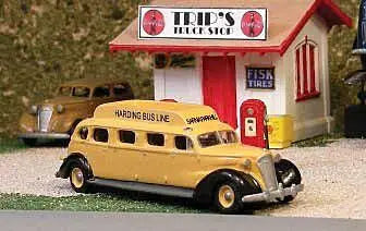 Sylvan Scale Models SE-06 HO Scale 1937 FitzJohn Stretched Chevy Bus Resin Kit