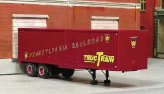 Sylvan Scale Models T-027-1 HO Scale 1950's 30' Tandem-Axle Piggyback Trailer PRR Resin Kit