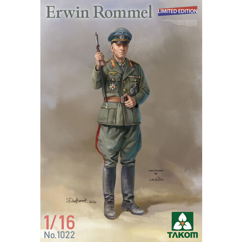 Takom 1022 1/16 Erwin Rommel Figure Model Kit