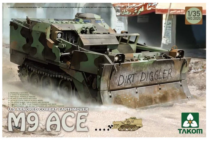 Takom 2020 1/35 US M9 Ace Armored Combat Earthmover Model Kit