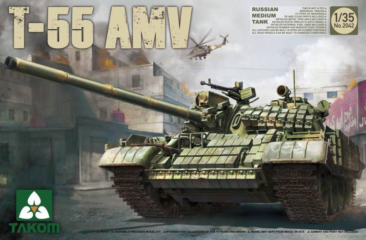 Takom 2042 1/35 Russian Medium Tank T-55 Model Kit